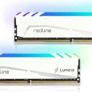Mushkin Redline Lumina White DDR4 16GB RAM με 2x8GB Modules και Ταχύτητα 3200 για Desktop