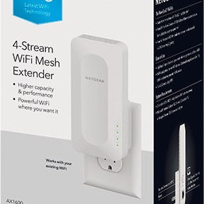 NetGear EAX12 Mesh WiFi Extender Dual Band (2.4 & 5GHz) 1600Mbps