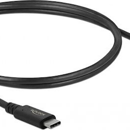 DeLock USB 2.0 Cable USB-C male - USB-C 100W Μαύρο 0.8m (86979)
