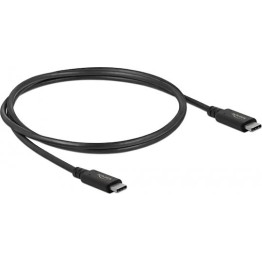DeLock USB 2.0 Cable USB-C male - USB-C 100W Μαύρο 0.8m (86979)