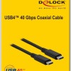 DeLock USB 2.0 Cable USB-C male - USB-C 100W Μαύρο 0.8m (86979)