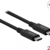 DeLock USB 2.0 Cable USB-C male - USB-C 100W Μαύρο 2m (86980)