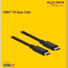 DeLock USB 2.0 Cable USB-C male - USB-C 100W Μαύρο 2m (86980)