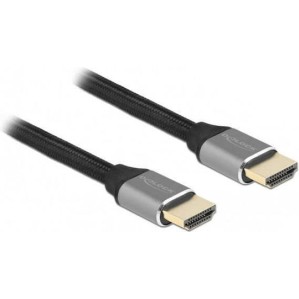 DeLock Braided Cable HDMI male - HDMI male 2m Μαύρο