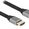 DeLock Braided Cable HDMI male - HDMI male 3m Γκρι