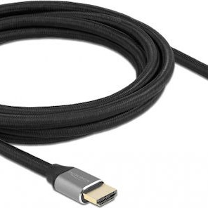 DeLock Braided Cable HDMI male - HDMI male 3m Γκρι
