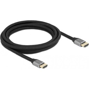 DeLock Braided Cable HDMI male - HDMI male 3m Γκρι