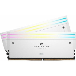 Corsair Dominator Titanium RGB XMP White DDR5 32GB RAM με 2x16GB Modules και Ταχύτητα 7200 για Desktop