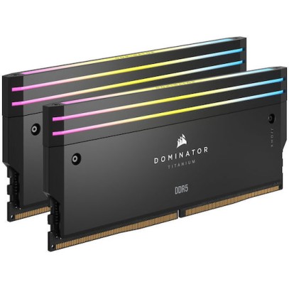 Corsair Dominator Titanium RGB DDR5 48GB RAM με 2x24GB Modules και Ταχύτητα 7200 για Desktop
