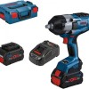 Bosch GDS 18V-1000 Brushless Μπουλονόκλειδο Μπαταρίας 18V 2x8Ah με Υποδοχή 1/2
