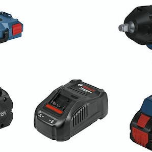 Bosch GDS 18V-1000 Brushless Μπουλονόκλειδο Μπαταρίας 18V 2x5.5Ah με Υποδοχή 1/2