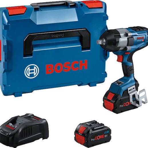 Bosch GDS 18V-1000 Brushless Μπουλονόκλειδο Μπαταρίας 18V 2x5.5Ah με Υποδοχή 1/2