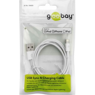 Goobay USB to Lightning Cable Μαύρο 1m (63523)