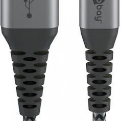 Goobay Braided USB to Lightning Cable Γκρι 2m (49269)