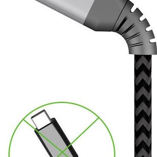 Goobay Braided USB to Lightning Cable Γκρι 2m (49269)