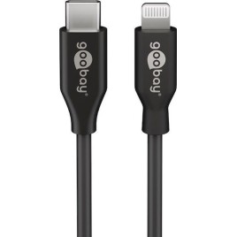 Goobay USB 2.0 Cable USB-C male - Lightning Μαύρο 0.5m (39428)