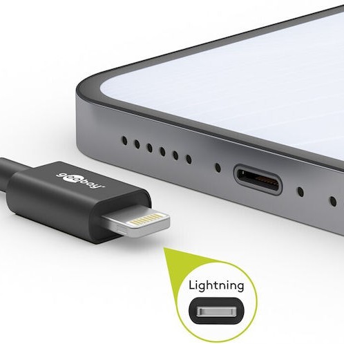 Goobay USB 2.0 Cable USB-C male - Lightning Μαύρο 1m (39445)
