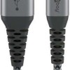 Goobay Braided USB 2.0 to micro USB Cable Γκρι 1m (49282)