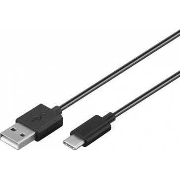 Goobay USB 2.0 Cable USB-C male - USB-A 15W Μαύρο 1m (45735)