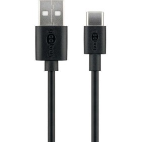 Goobay USB 2.0 Cable USB-C male - USB-A 15W Μαύρο 1m (45735)