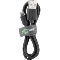 Goobay USB 2.0 Cable USB-C male - USB-A 15W Μαύρο 1m (45735)