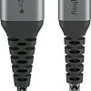 Goobay Braided USB 2.0 Cable USB-C male - USB-A 60W Γκρι 1m (49296)