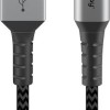 Goobay Braided USB 2.0 Cable USB-C male - USB-A 60W Γκρι 1m (49296)