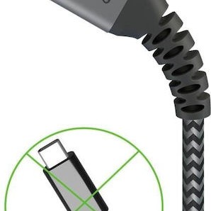 Goobay Braided USB 2.0 Cable USB-C male - USB-A 60W Γκρι 1m (49296)