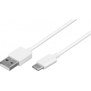 Goobay USB 2.0 Cable USB-C male - USB-A 15W Λευκό 2m (59130)