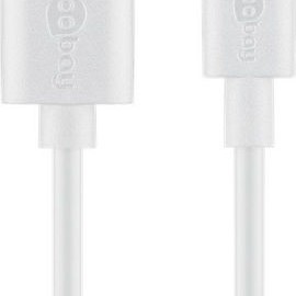 Goobay USB 2.0 Cable USB-C male - USB-A 15W Λευκό 2m (59130)