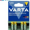 Varta Recharge Accu Recycled Επαναφορτιζόμενες Μπαταρίες AAA Ni-MH 800mAh 1.2V 4τμχ