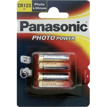 Panasonic Photo Power Μπαταρίες Λιθίου CR123 3V 2τμχ
