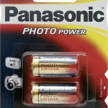 Panasonic Photo Power Μπαταρίες Λιθίου CR123 3V 2τμχ