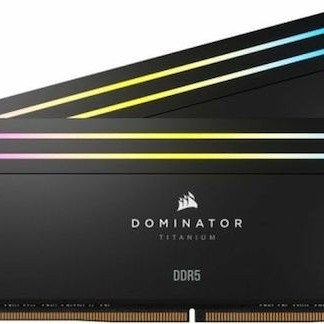 Corsair Dominator Titanium RGB XMP DDR5 32GB RAM με 2x16GB Modules και Ταχύτητα 6600 για Desktop