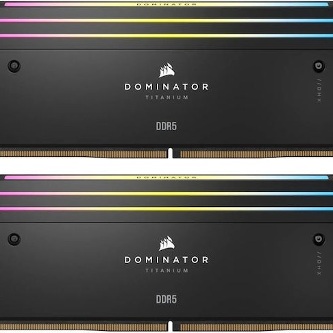 Corsair Dominator Titanium RGB XMP DDR5 32GB RAM με 2x16GB Modules και Ταχύτητα 6600 για Desktop