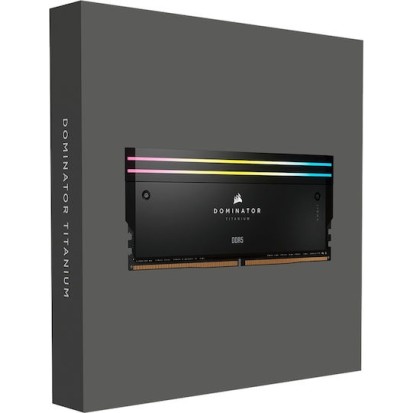 Corsair Dominator Titanium RGB XMP DDR5 32GB RAM με 2x16GB Modules και Ταχύτητα 6600 για Desktop