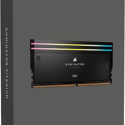 Corsair Dominator Titanium RGB XMP DDR5 32GB RAM με 2x16GB Modules και Ταχύτητα 6600 για Desktop