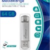 MediaRange 64GB USB 3.0 Stick με σύνδεση USB-A & USB-C Ασημί