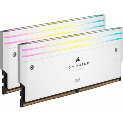 Corsair Dominator Titanium RGB XMP White DDR5 32GB RAM με 2x16GB Modules και Ταχύτητα 6600 για Desktop