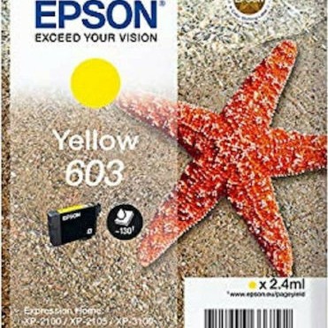 Epson 603 Γνήσιο Μελάνι Εκτυπωτή InkJet Κίτρινο (C13T03U44010)
