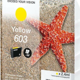 Epson 603 Γνήσιο Μελάνι Εκτυπωτή InkJet Κίτρινο (C13T03U44010)