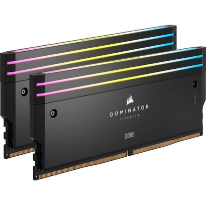 Corsair Dominator Titanium RGB DDR5 96GB RAM με 2x48GB Modules και Ταχύτητα 6400 για Desktop