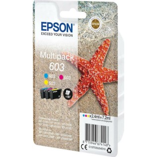 Epson 603 Γνήσιο Πακέτο 3 Μελανιών Εκτυπωτή InkJet Κίτρινο / Κυανό / Ματζέντα (C13T03U54010)