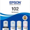 Epson 102 Γνήσιο Πακέτο 4 Μελανιών Εκτυπωτή InkJet Κίτρινο / Κυανό / Ματζέντα / Μαύρο (C13T03R640)