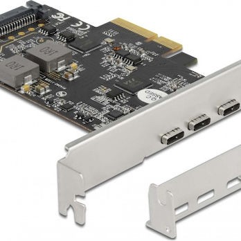 DeLock Κάρτα PCIe σε 4 θύρες Type-C