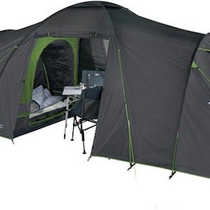 High Peak Como 6.0 Σκηνή Camping Τούνελ Μαύρη με Διπλό Πανί 4 Εποχών για 6 Άτομα 540x230x160εκ.