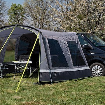 High Peak Καλοκαιρινή Σκηνή Camping Τούνελ Αυτοκινήτου Γκρι για 2 Άτομα