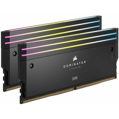 Corsair Dominator Titanium RGB XMP DDR5 64GB RAM με 2x32GB Modules και Ταχύτητα 6400 για Desktop