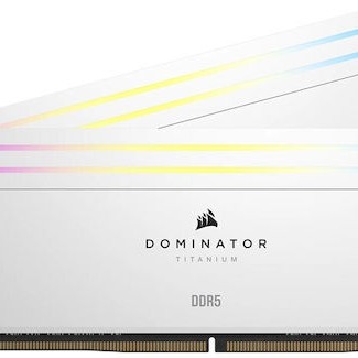 Corsair Dominator Titanium RGB XMP White DDR5 64GB RAM με 2x32GB Modules και Ταχύτητα 6400 για Desktop