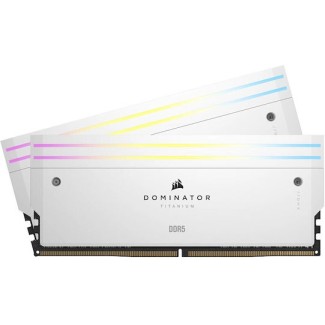 Corsair Dominator Titanium RGB XMP White DDR5 64GB RAM με 2x32GB Modules και Ταχύτητα 6400 για Desktop